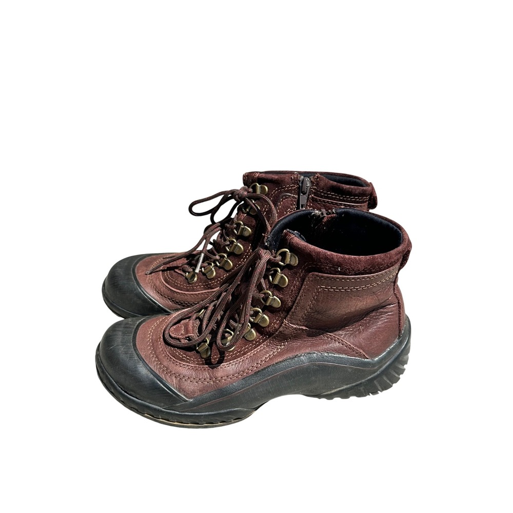 Clarks Women Brown Leather Muckers Waterproof Ankle Boots Hiking 6.5 M